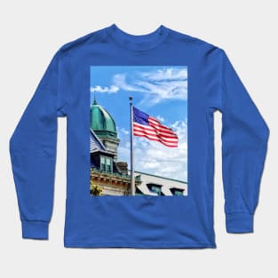 US Naval Academy - Flag Flying Over Tecumseh Court Long Sleeve T-Shirt